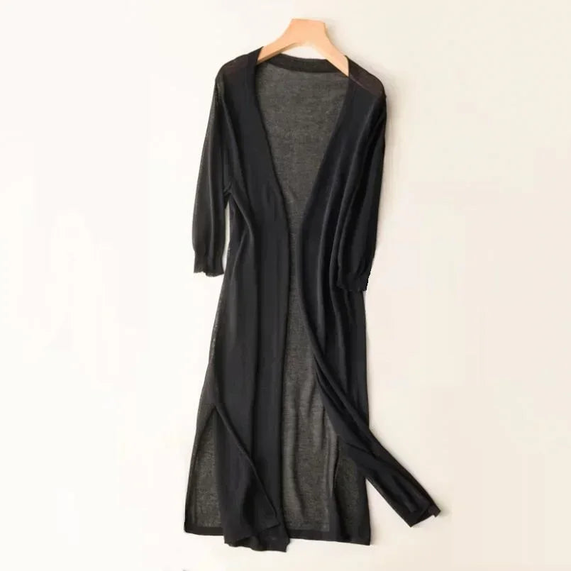 Laura Lightweight Open Front Longline Cardigan