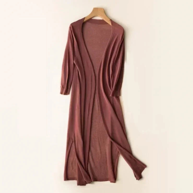 Laura Lightweight Open Front Longline Cardigan
