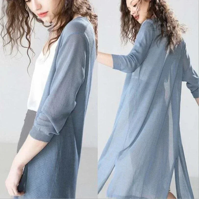 Laura Lightweight Open Front Longline Cardigan
