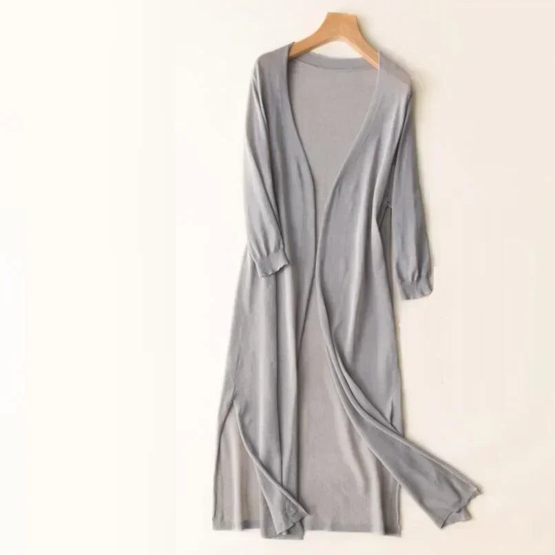 Laura Lightweight Open Front Longline Cardigan