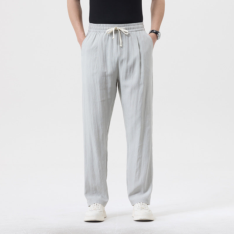 Relaxed Linen Lounge Pants with Drawstring
