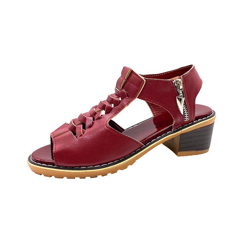 Orthopedic Heeled Lace Sandals
