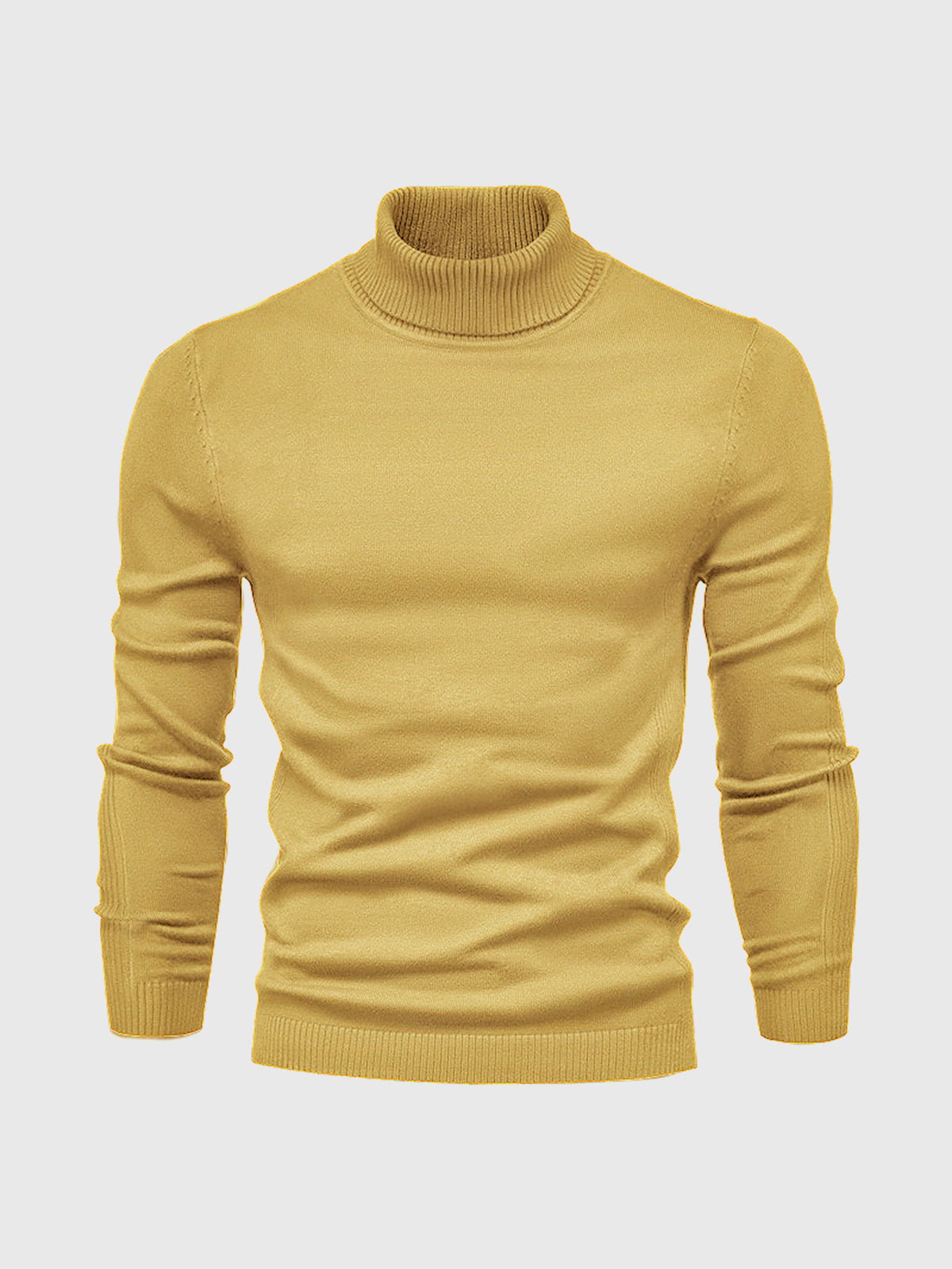 Soft Washable Cotton Turtleneck Sweater