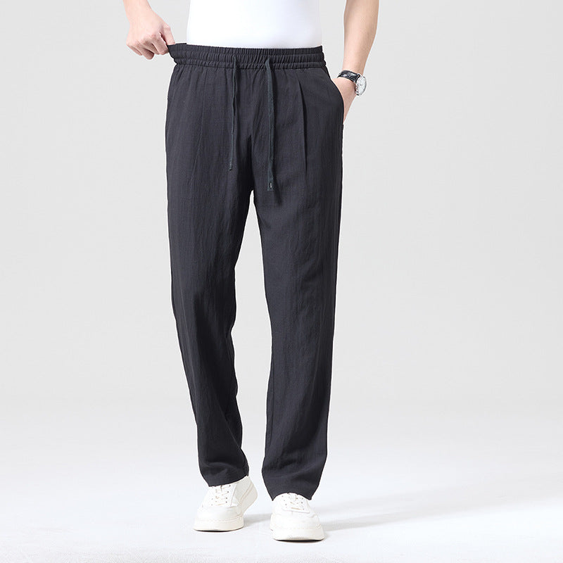 Relaxed Linen Lounge Pants with Drawstring