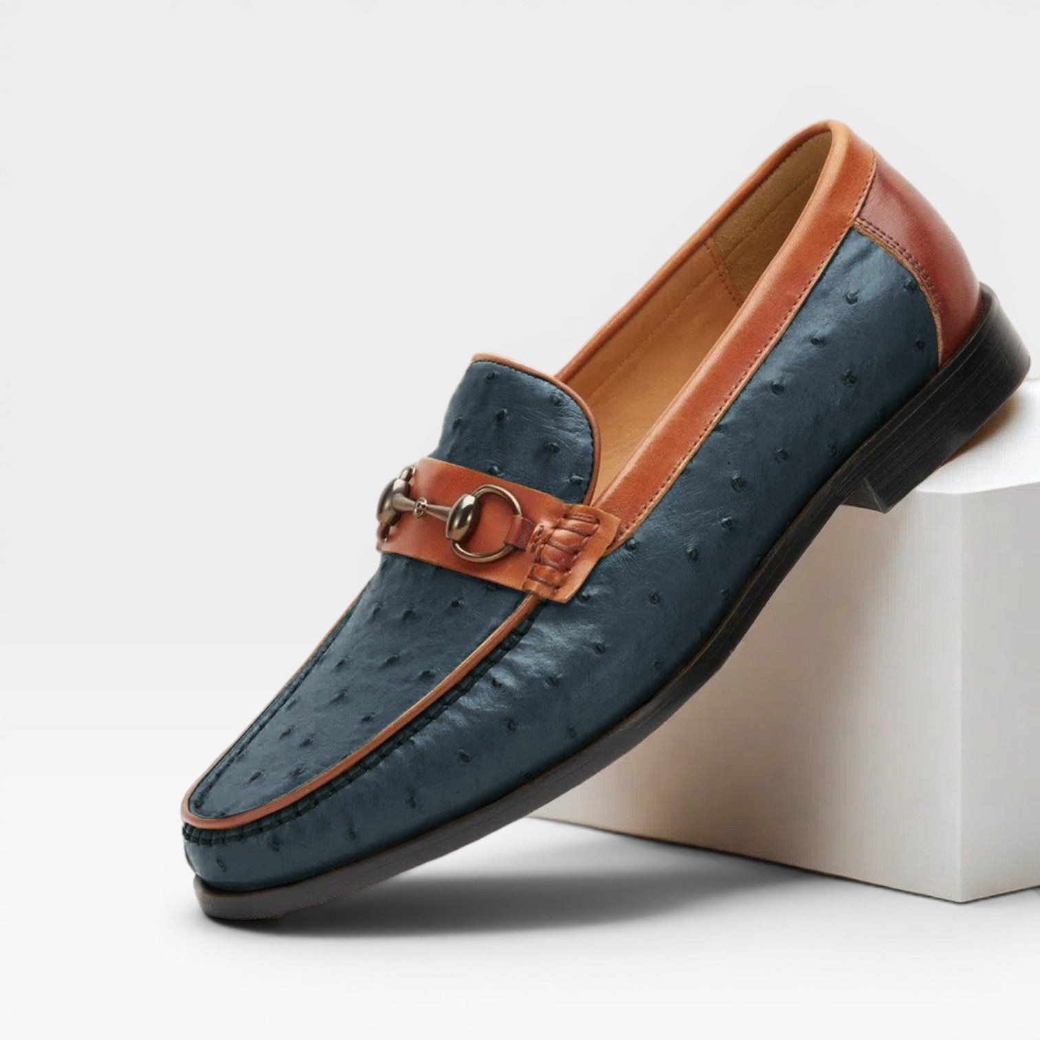 Genuine Leather Bit Loafers For Men