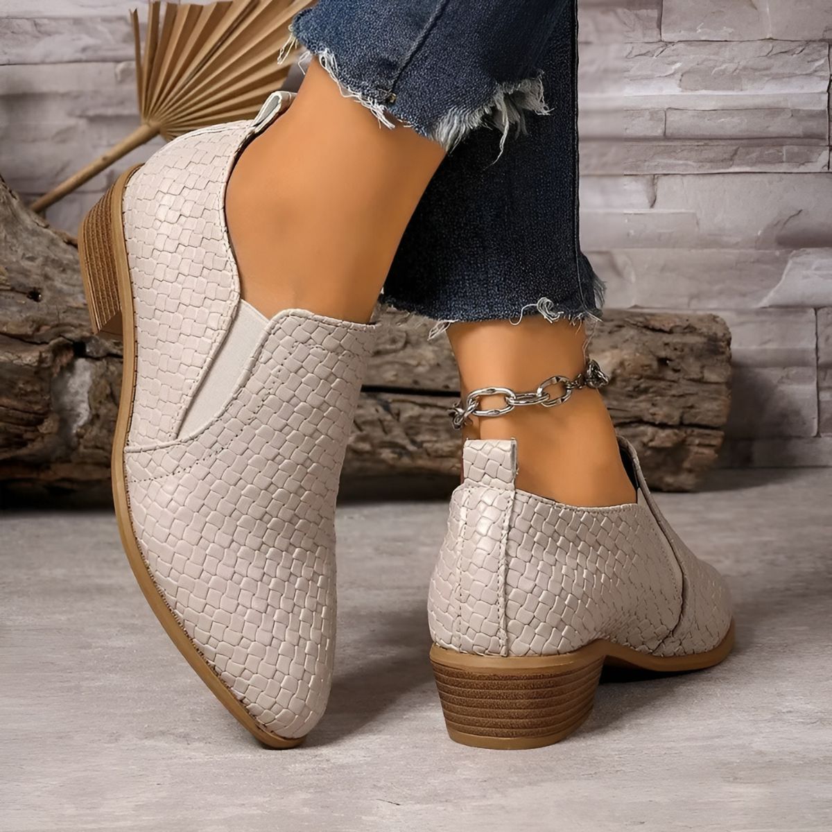 Women's Comfort Oxford Block Heel Shoes