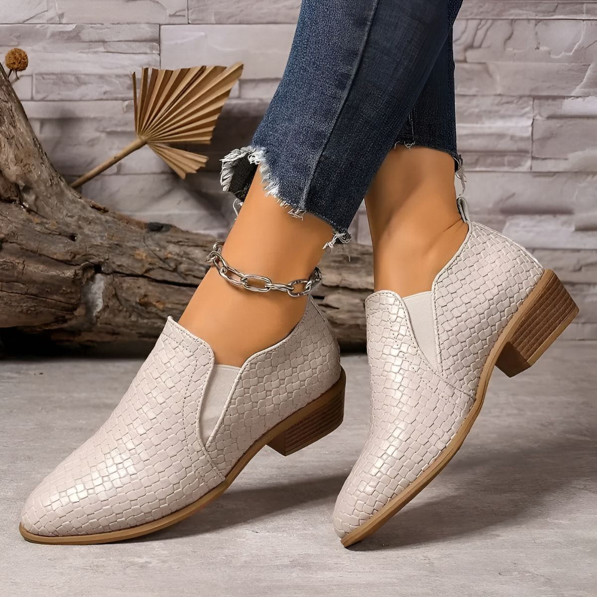 Women's Comfort Oxford Block Heel Shoes