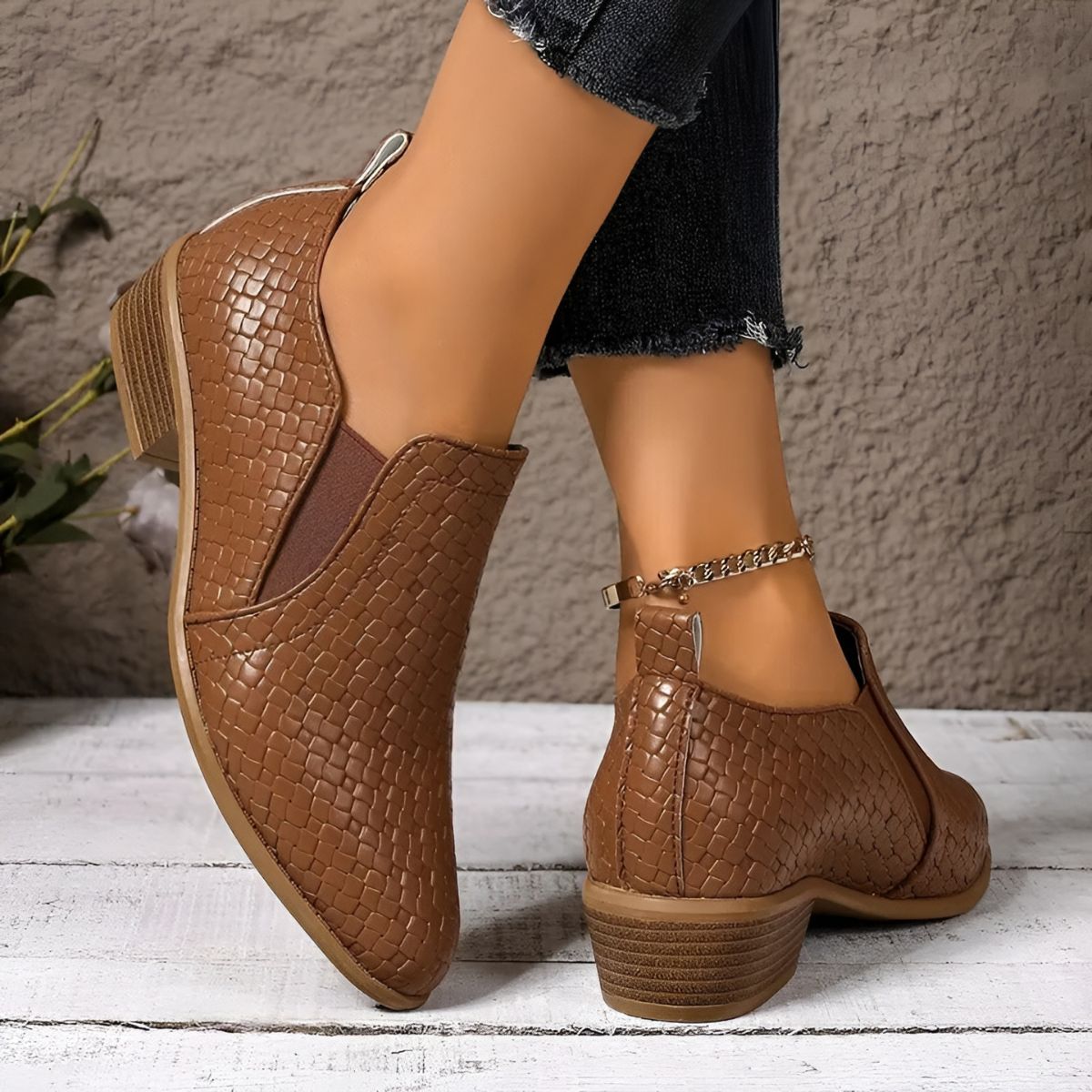 Women's Comfort Oxford Block Heel Shoes