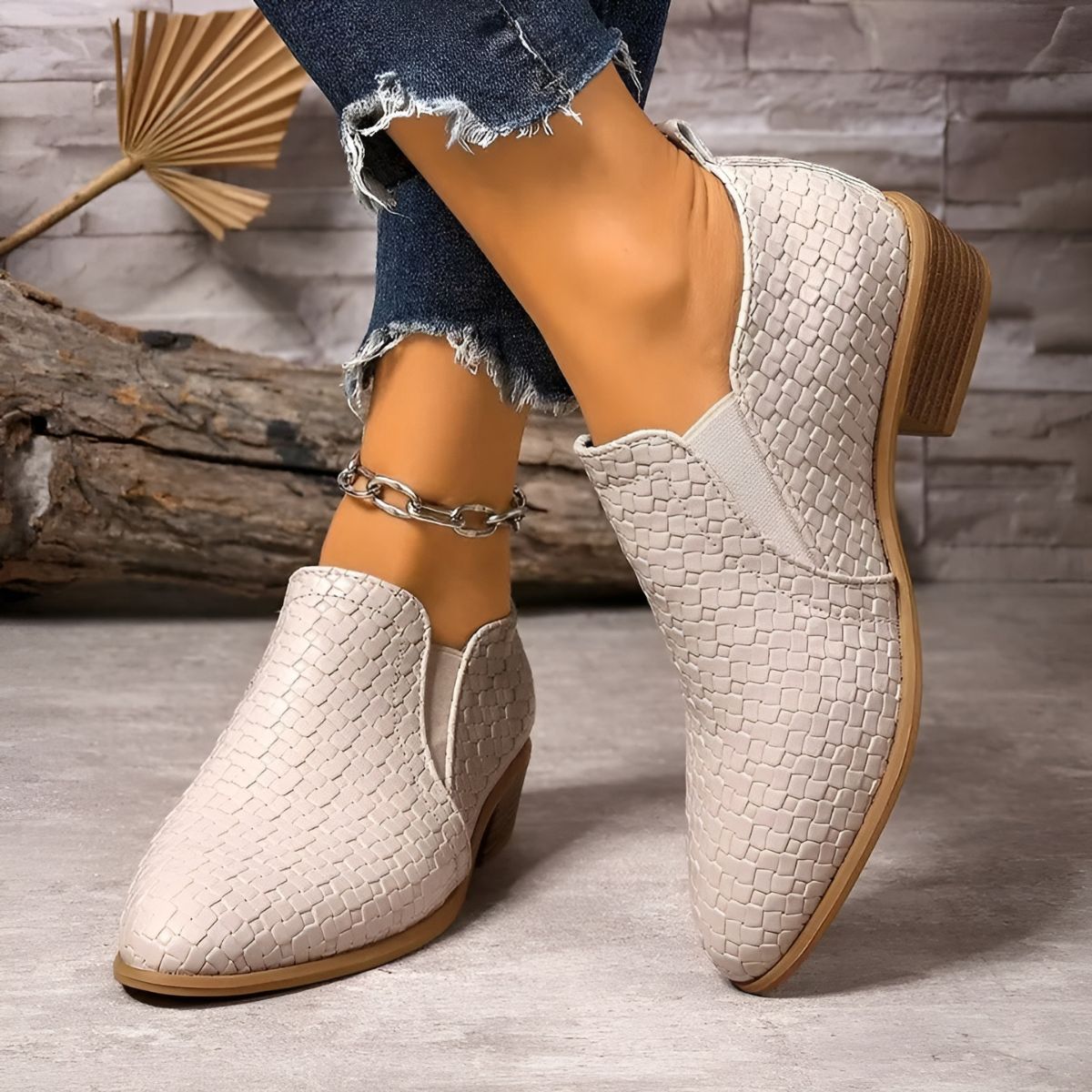 Women's Comfort Oxford Block Heel Shoes