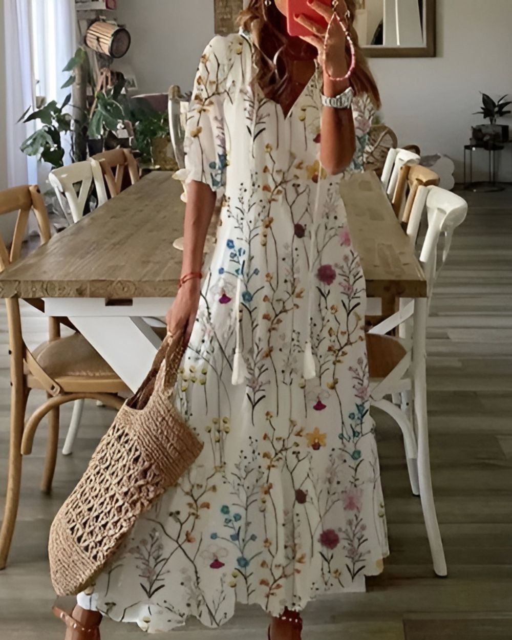 Women's Boho Flowy Maxi Covering Dress