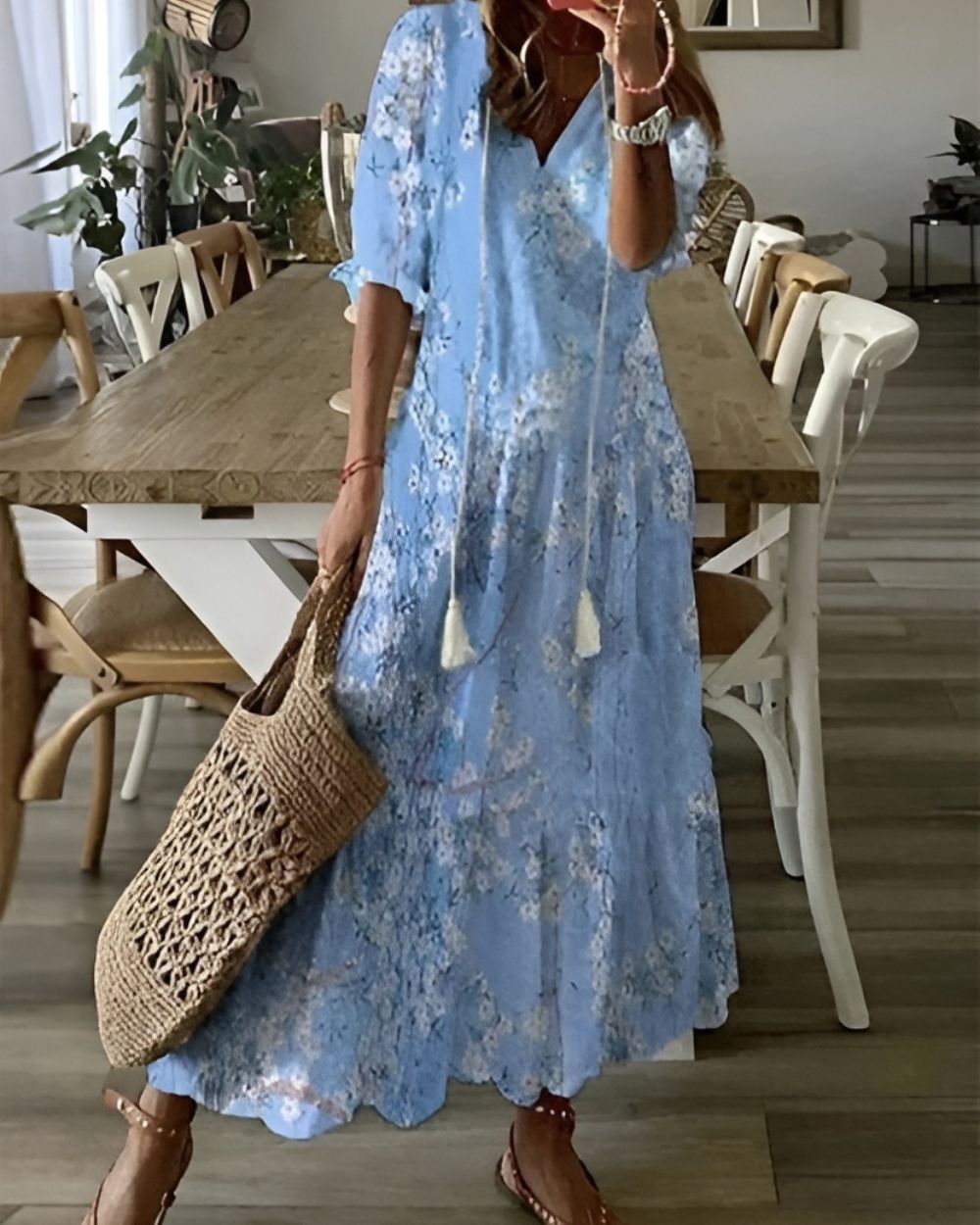 Women's Boho Flowy Maxi Covering Dress
