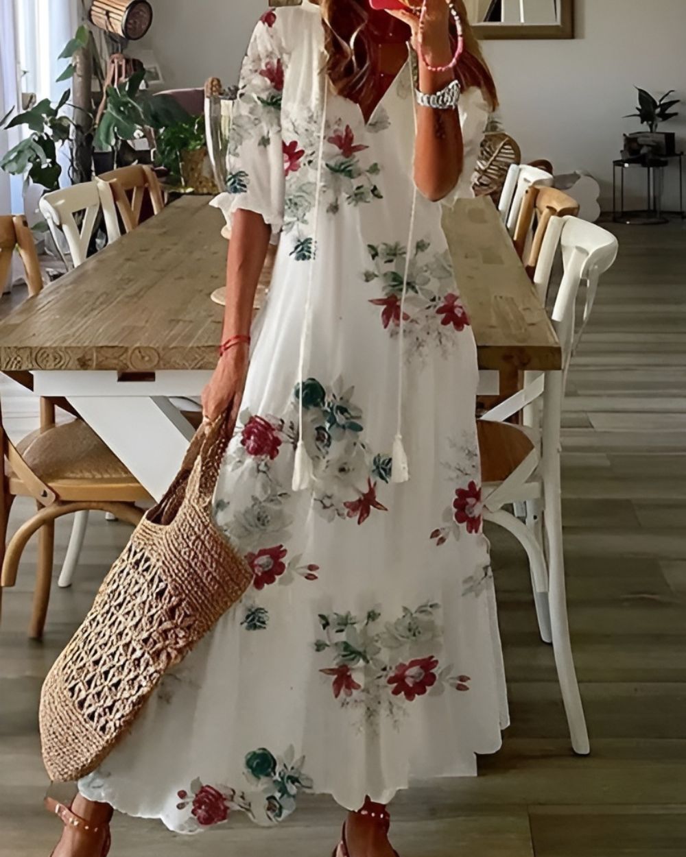 Women's Boho Flowy Maxi Covering Dress