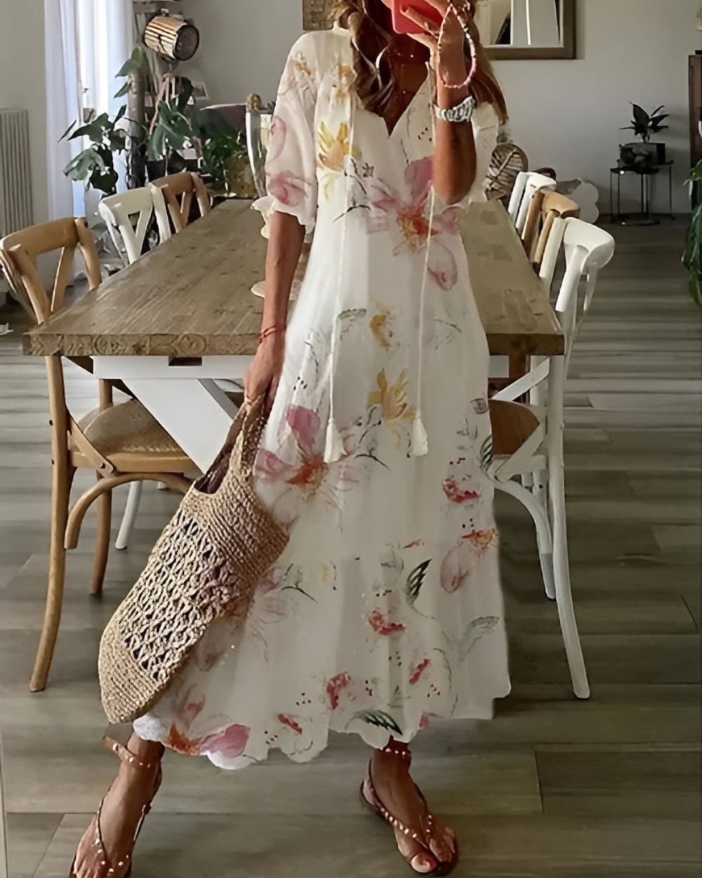 Women's Boho Flowy Maxi Covering Dress
