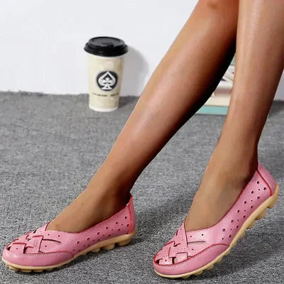 Breathable Leather Orthopaedic Loafers with Gel Sole