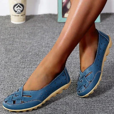 Breathable Leather Orthopaedic Loafers with Gel Sole