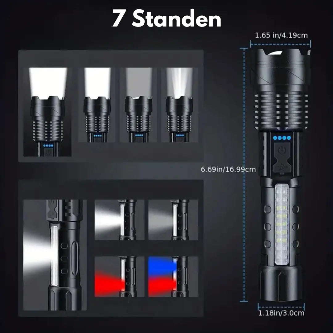 USB Rechargeable Tactical Military Flashlight