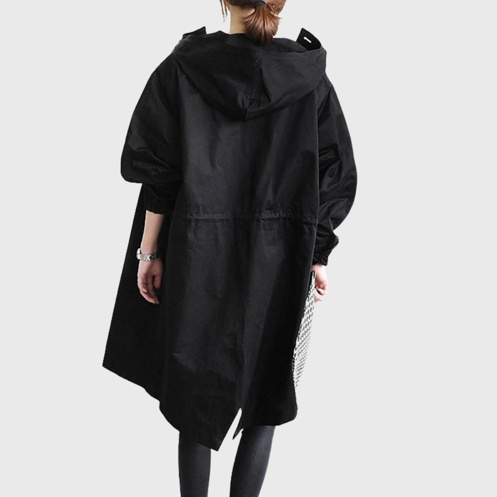 Water Resistant Belted Trench Coat With Pockets