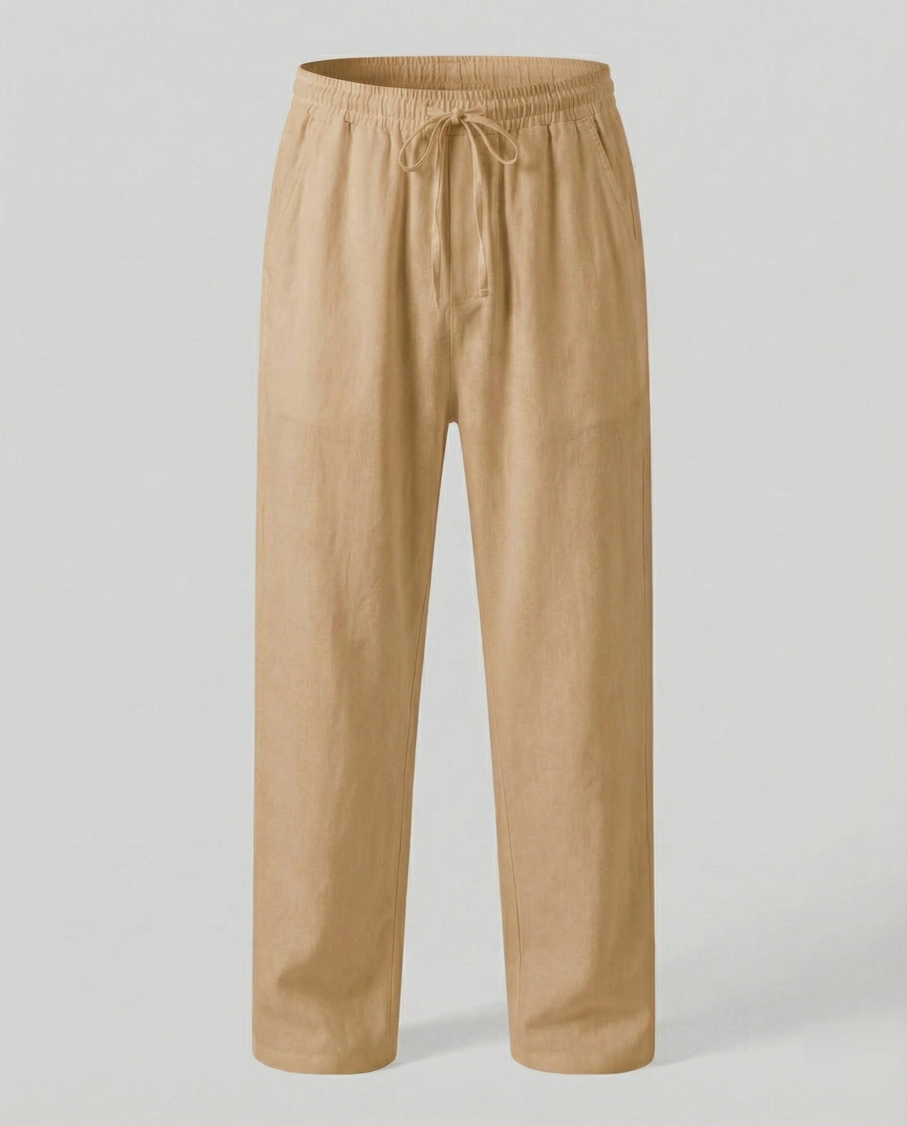 Relaxed Linen Lounge Pants with Drawstring