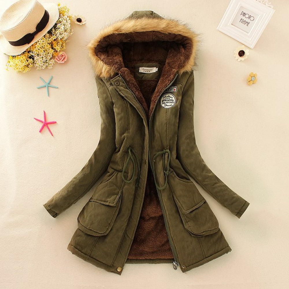 Hooded Insulated Puffer Jacket With Zip Pockets