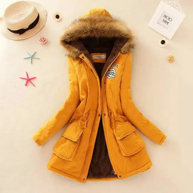 Hooded Insulated Puffer Jacket With Zip Pockets