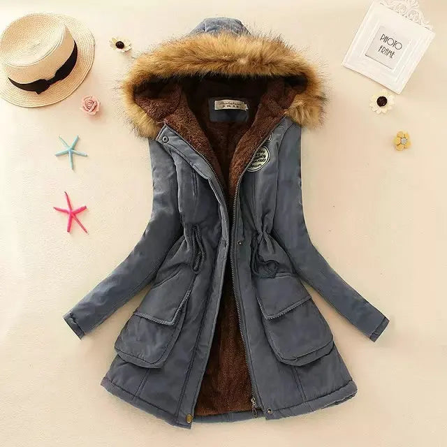 Hooded Insulated Puffer Jacket With Zip Pockets