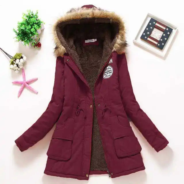 Hooded Insulated Puffer Jacket With Zip Pockets