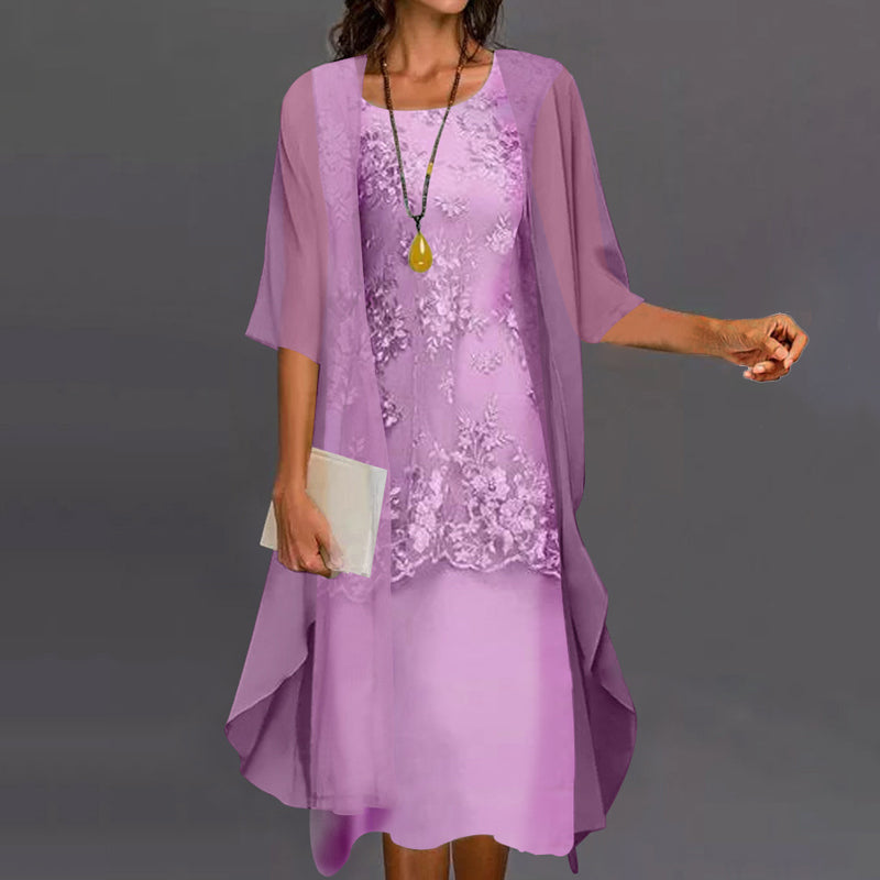 Quinn Layered Chiffon Midi Dress
