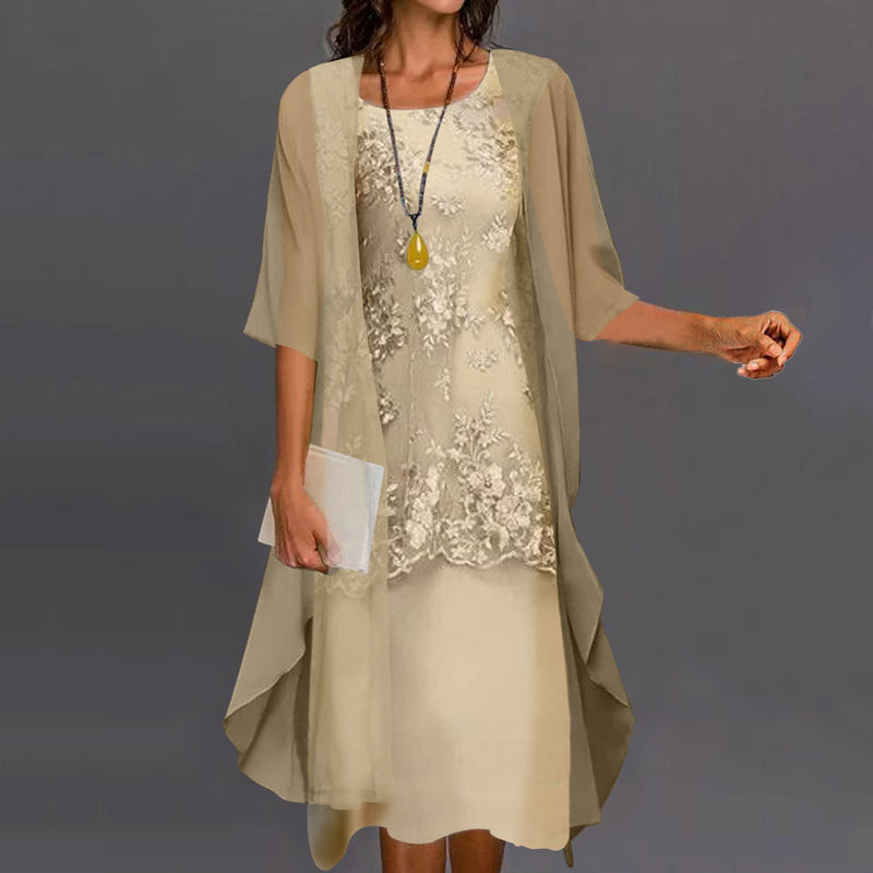 Quinn Layered Chiffon Midi Dress