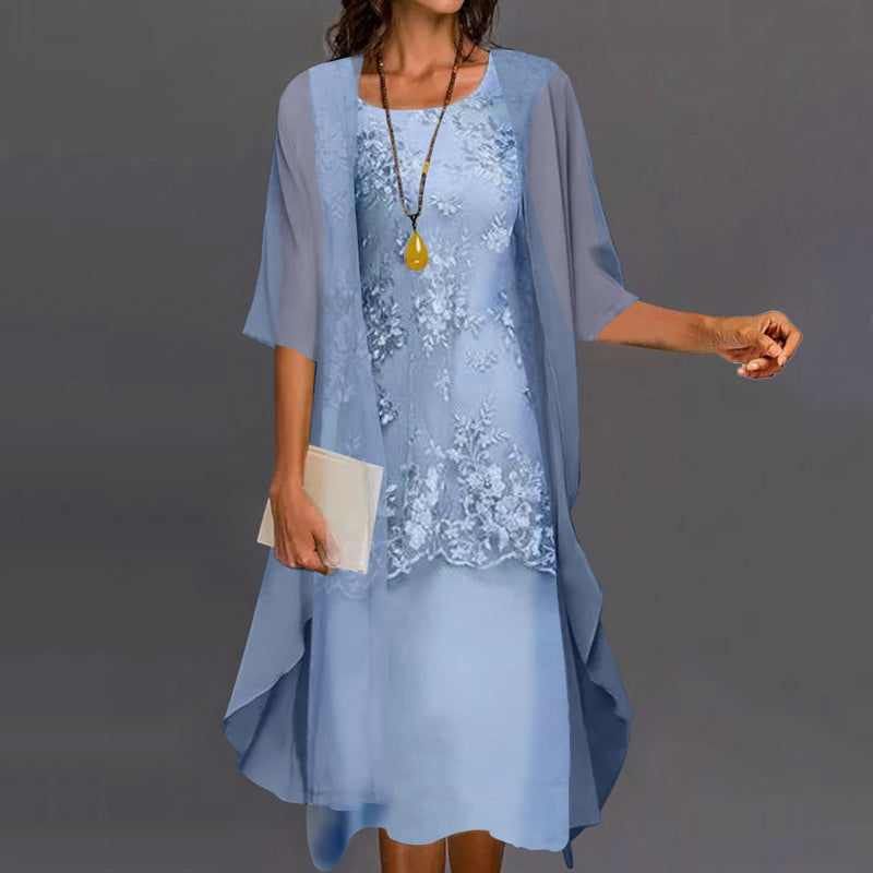 Quinn Layered Chiffon Midi Dress