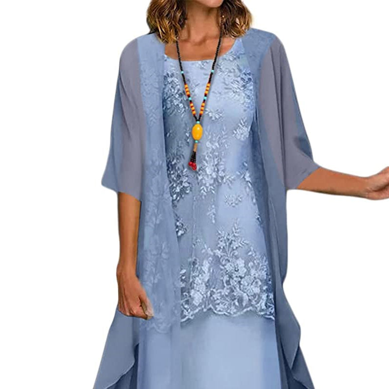 Quinn Layered Chiffon Midi Dress