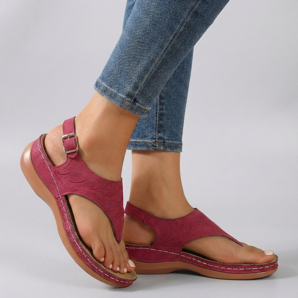 Wedge Sole Ankle Strap Sandals