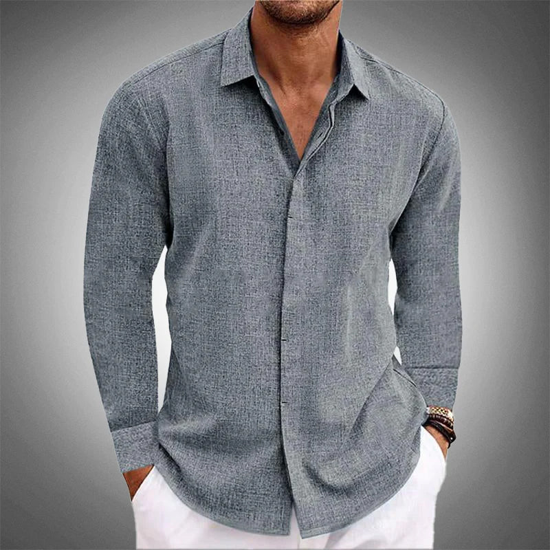 Linen Shirt | Button Classic Relaxed Fit Men