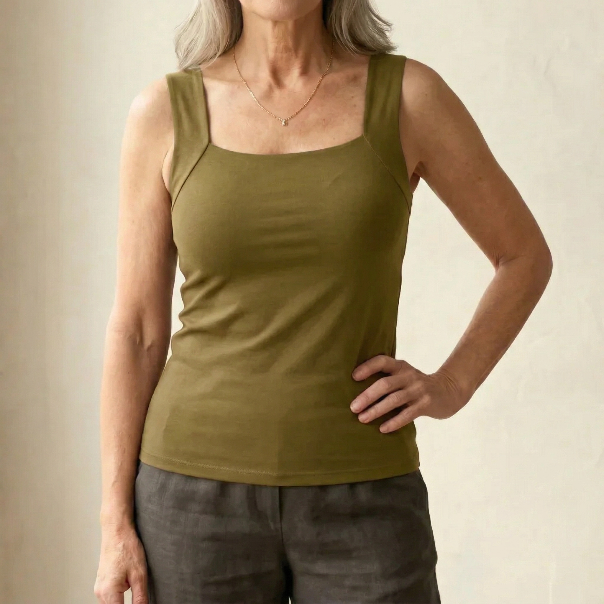 Roxanne Built-In Bra Support Tank Top