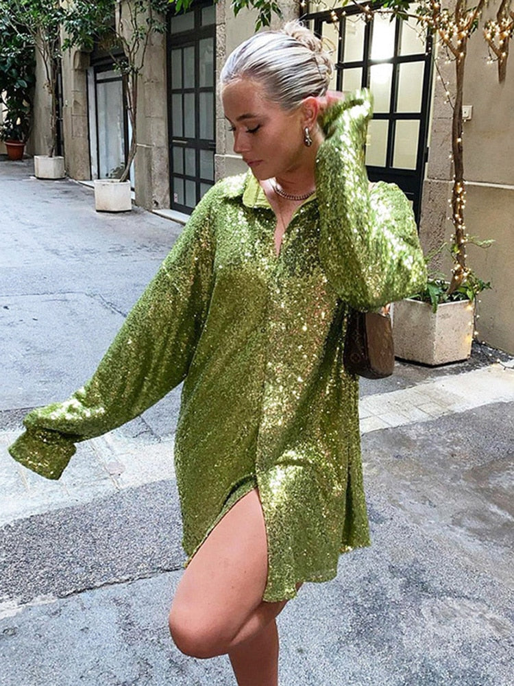 Oversized Glitter Detail Blouse
