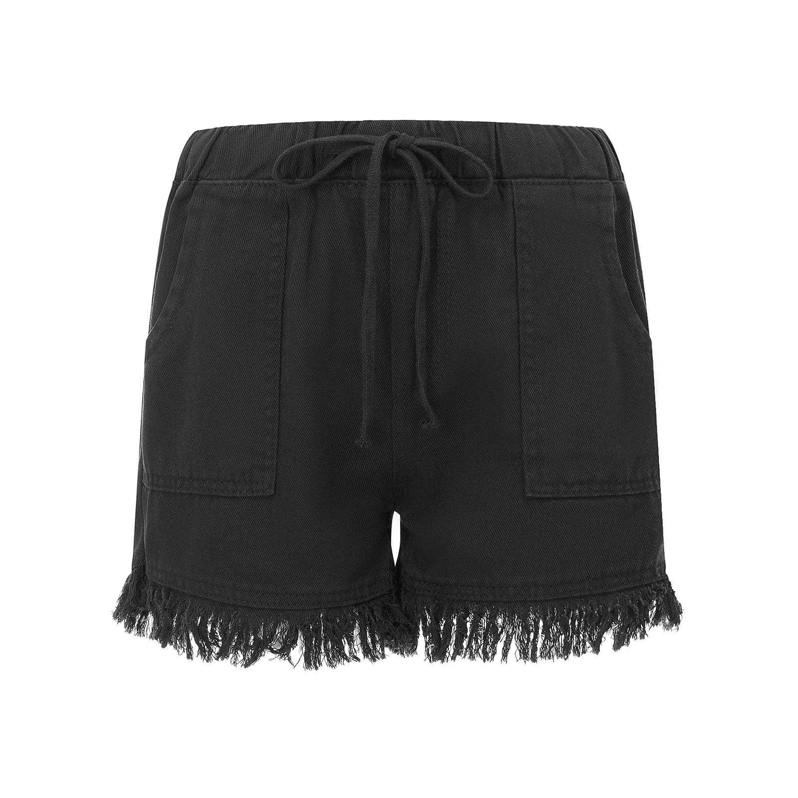 Women's Frayed Hem Casual Summer Shorts