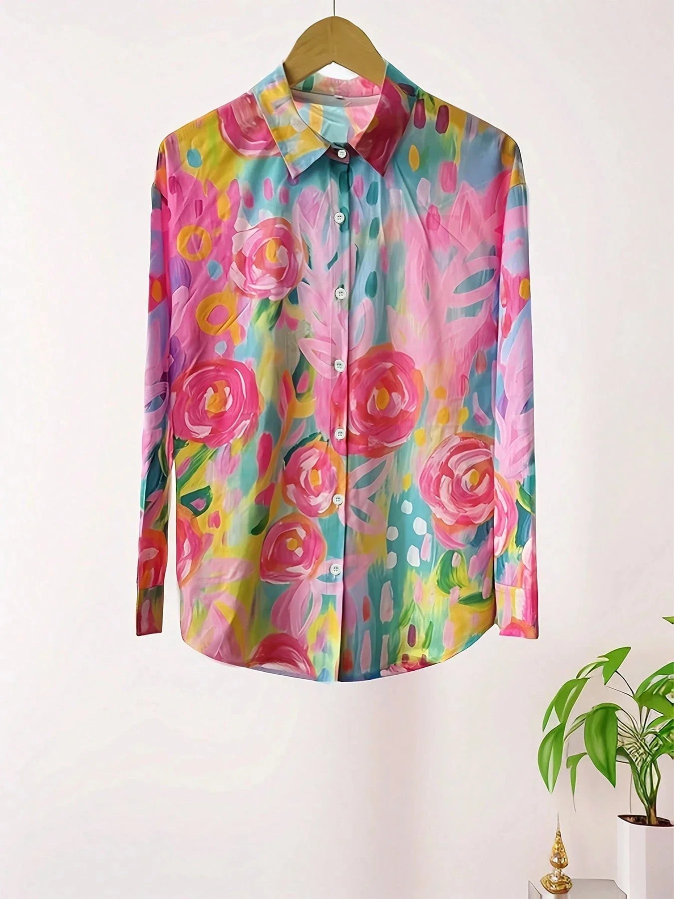 Women's Printed Airy Short Sleeve Blouse