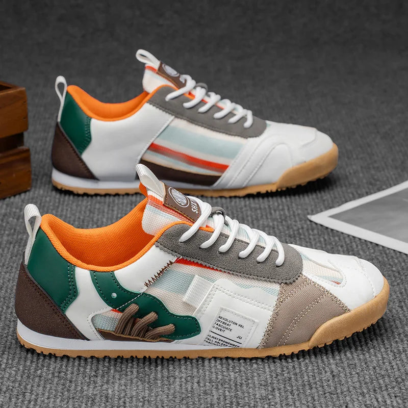 Men's Breathable Layered Panel Utility Sneakers