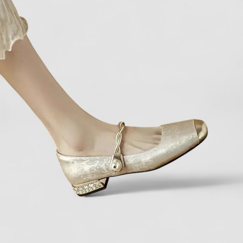 Chrystahh Orthopedic Mary Jane Shoe with Low Block Heel