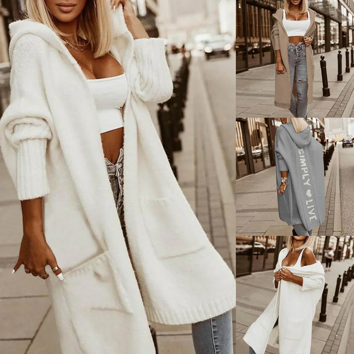 Knee Length Longline Coat for Everyday Wear