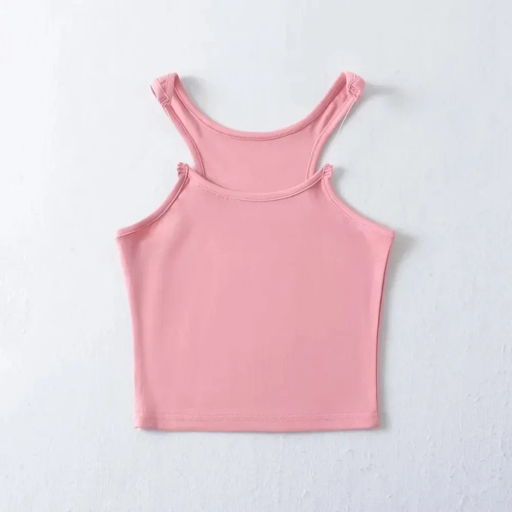 Seamless Invisible Shoulder Strap Tank Top