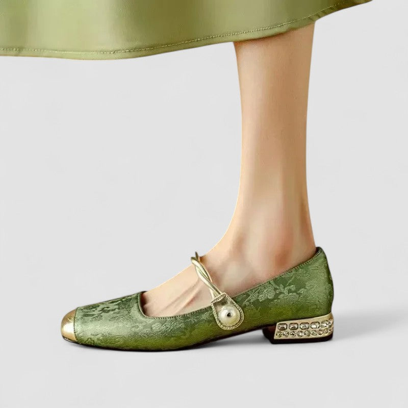 Chrystahh Orthopedic Mary Jane Shoe with Low Block Heel