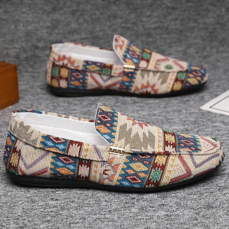 Rio Aztec Canvas Loafers