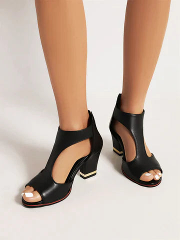 Women's Orthopedic Leather Heel Sandals | Arch Support
