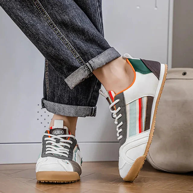Men's Breathable Layered Panel Utility Sneakers