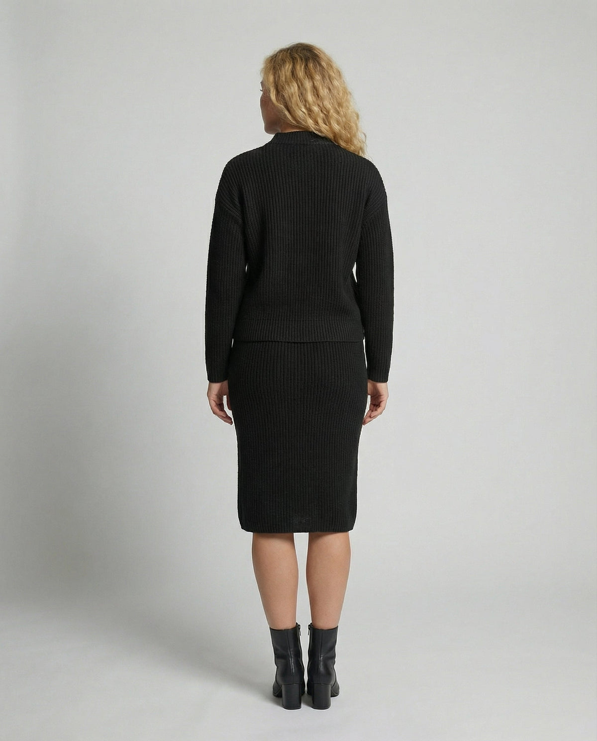 Coordinated Two Piece Sweater and Skirt Set