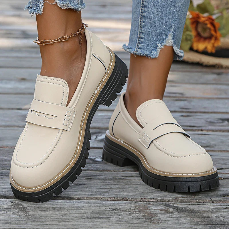 Arden Suede Platform Loafers with Chunky Rubber Sole