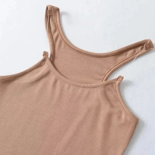 Seamless Invisible Shoulder Strap Tank Top