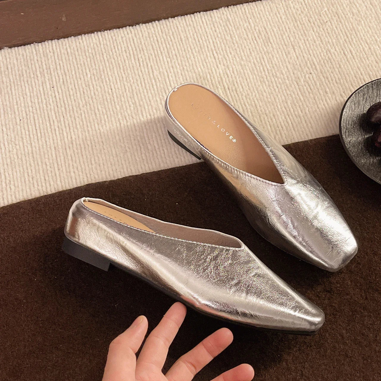 Slip-On Vegan Leather Flats