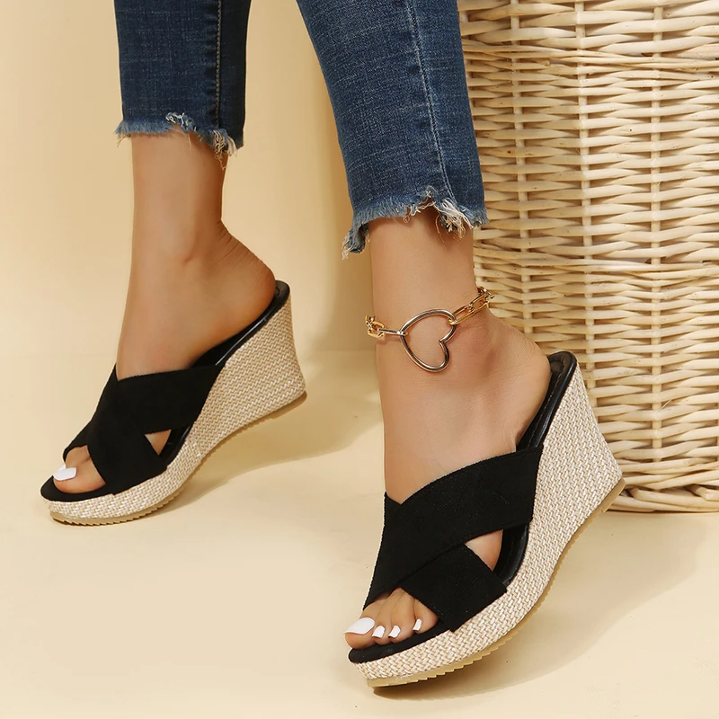 Orthopedic Braided Platform Sandals for Women
