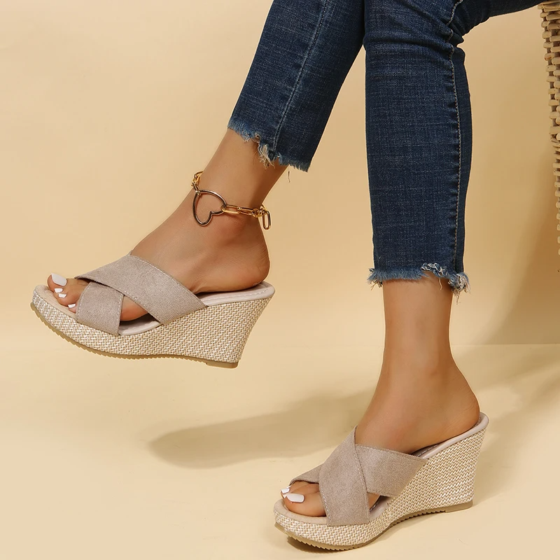 Orthopedic Braided Platform Sandals for Women